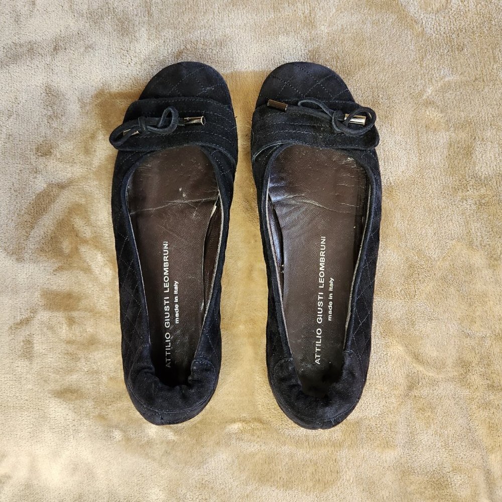 Attilio Giusti Black suede, ballet flats - Picture 5 of 7